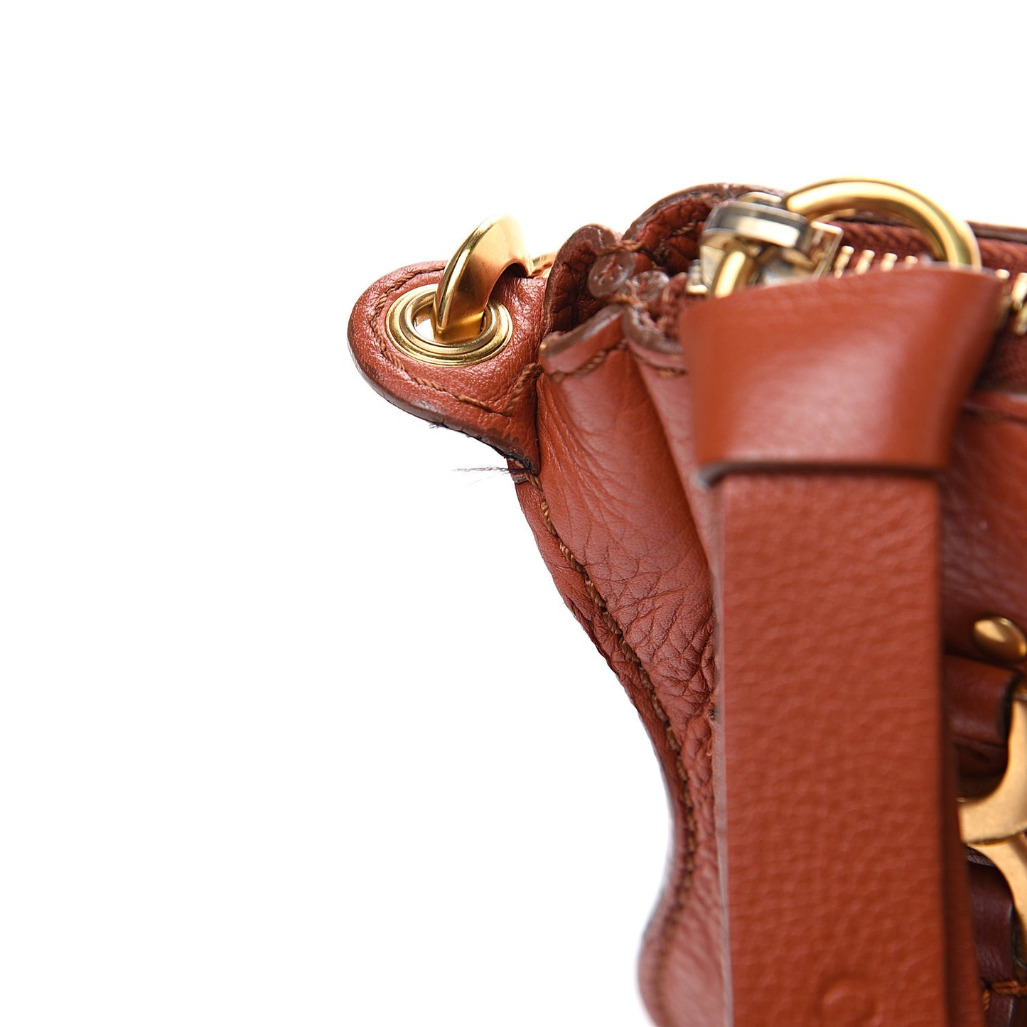 Calfskin Baby Marcie Satchel Whiskey
