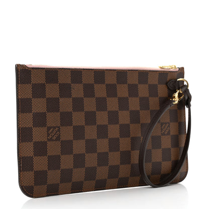 Louis Vuitton Damier Ebene Neverfull MM GM Pochette Rose Ballerine 3 of 9