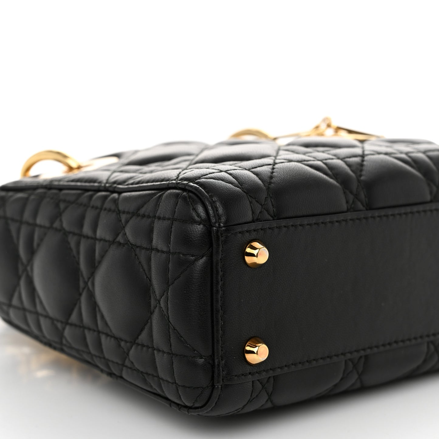 Lambskin Cannage Mini Lady Dior Black