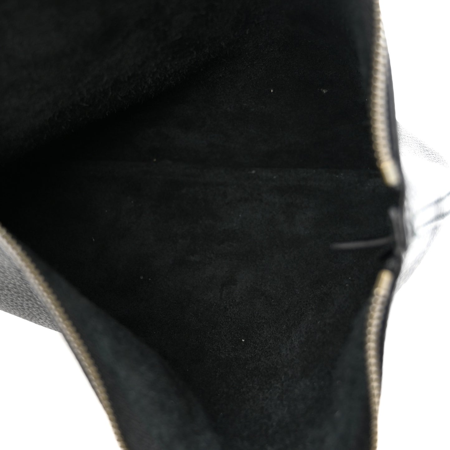 Pebbled Calfskin Medium Logo Portfolio Clutch Black