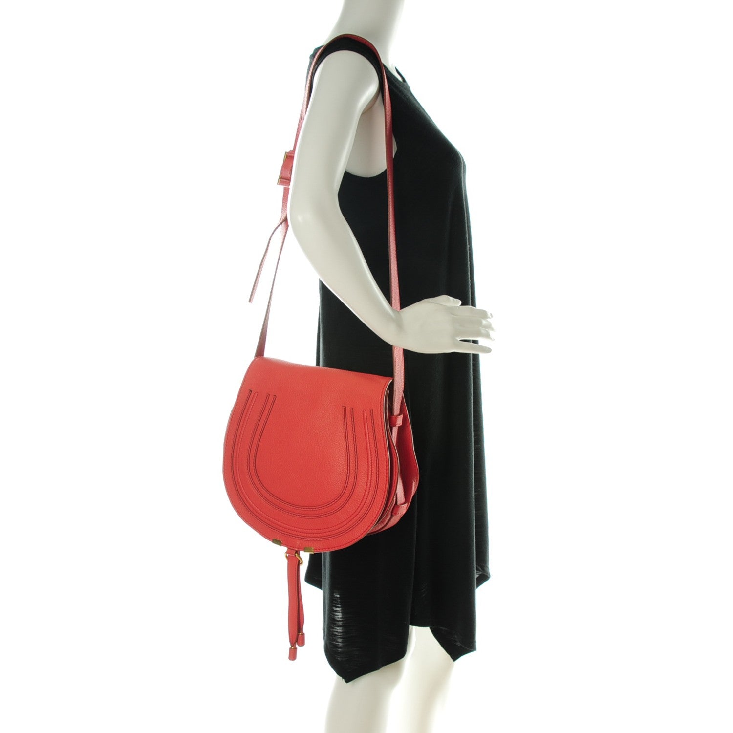 Chloe Calfskin Medium Marcie Round Crossbody Bag Paradise Pink 2 of 8