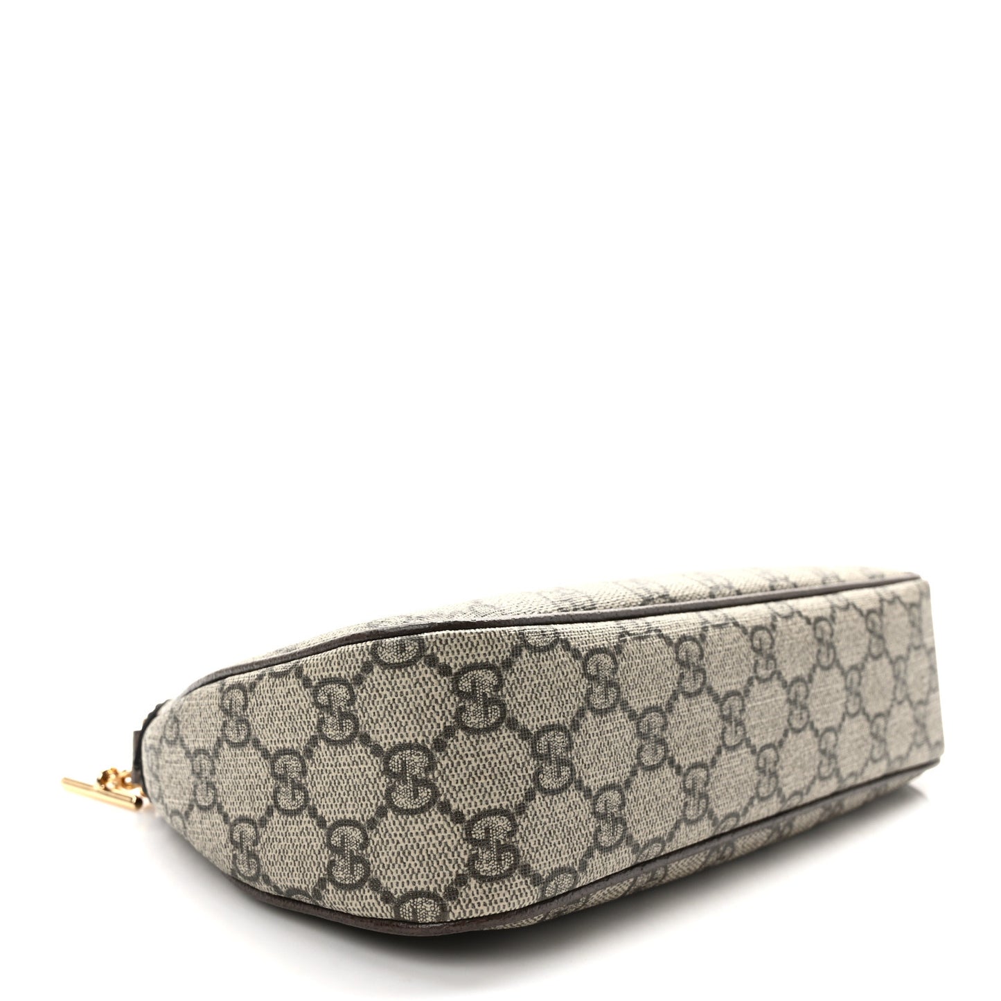 GG Supreme Monogram Textured Dollar Calfskin Web Small Ophidia GG Handbag Beige Ebony New Acero