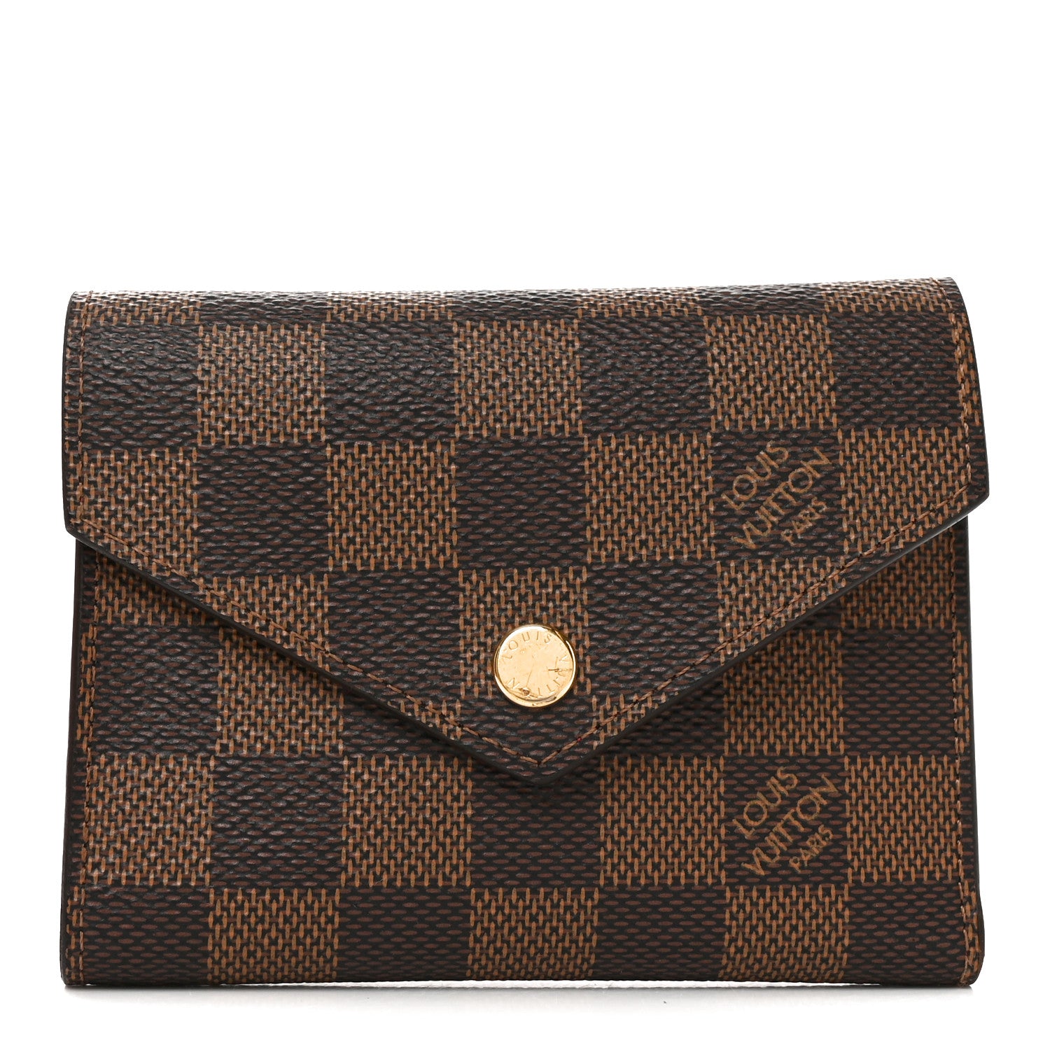 Louis Vuitton Damier Ebene Victorine Wallet Red 1 of 7