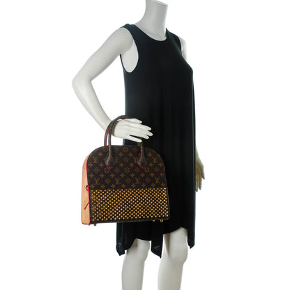 Louis Vuitton Monogram Calf Hair Spikes Iconoclasts Christian Louboutin Tote Red 2 of 7
