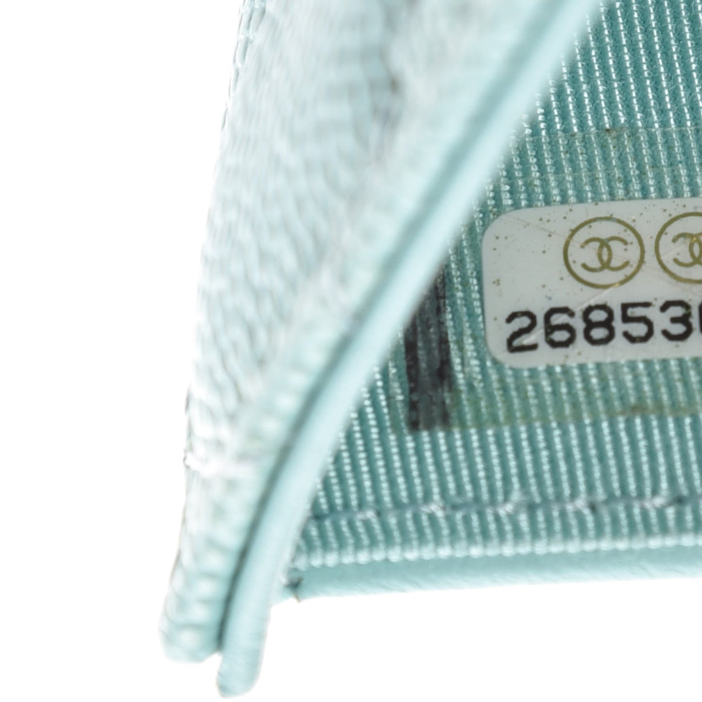 Caviar Quilted Medium Flap Wallet Light Blue
