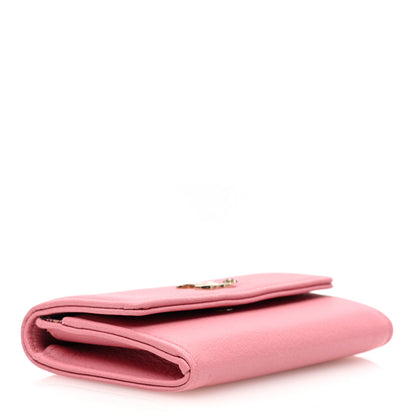 Chanel Goatskin Camellia CC Flap Card Holder Pink Black 4 of 8
