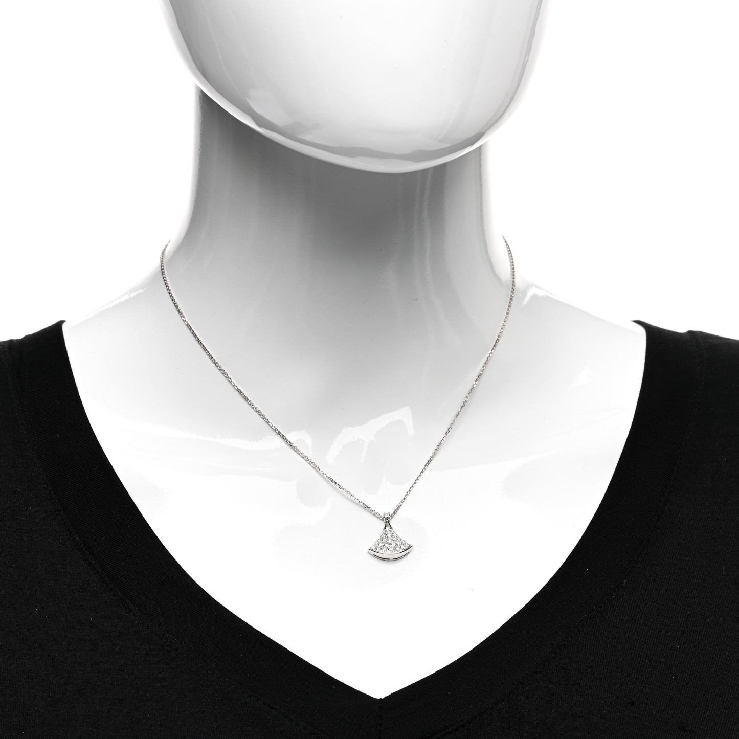 18K White Gold Diamond Divas' Dream Pave Necklace