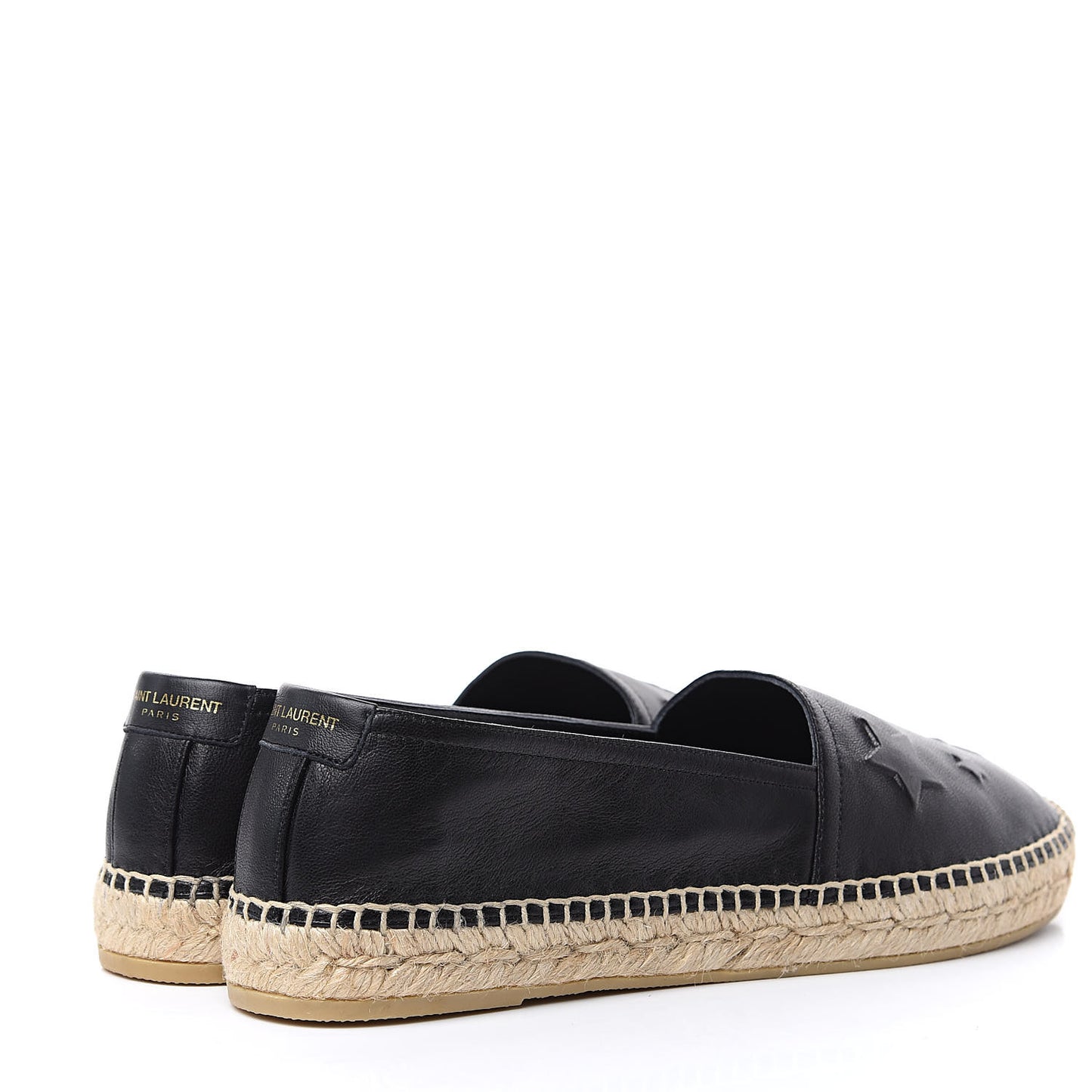 Nappa Embossed Stars Espadrilles 39 Black