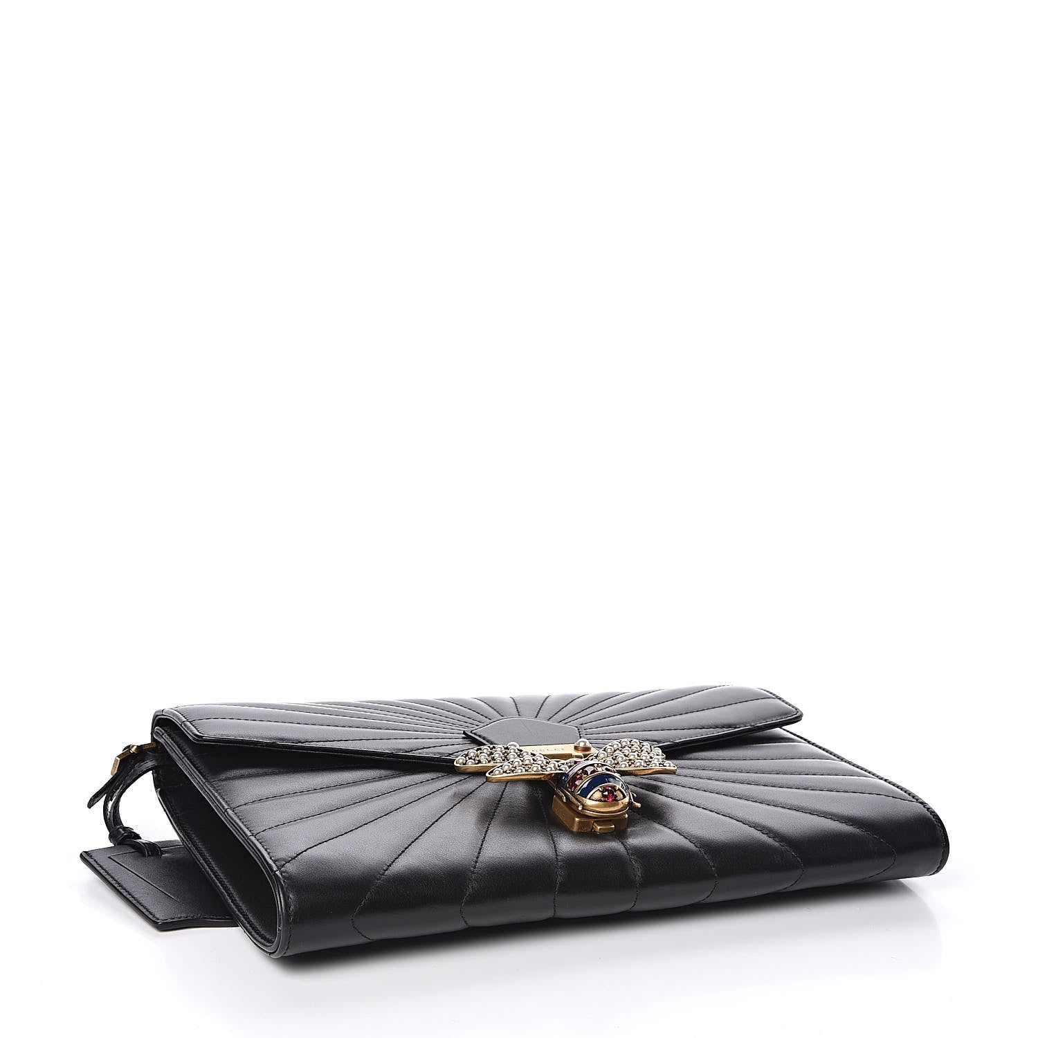 Gucci Calfskin Trapuntata Queen Margaret Clutch Black 4 of 8