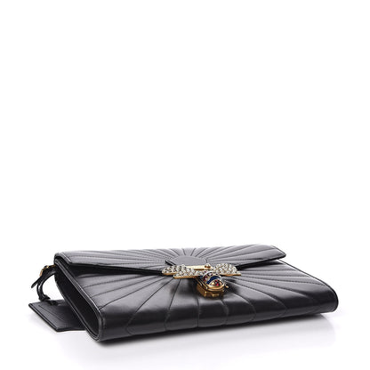 Gucci Calfskin Trapuntata Queen Margaret Clutch Black 4 of 8