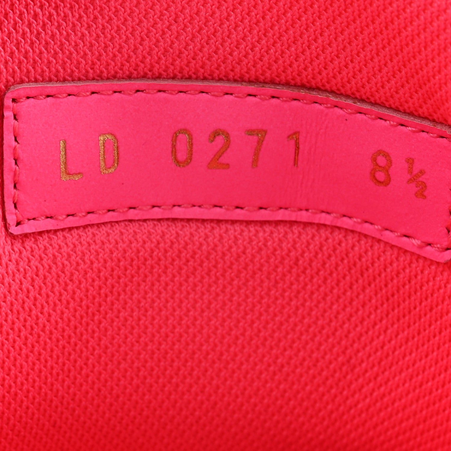 Louis Vuitton Calfskin Monogram Denim Mens LV Trainer Sneakers 8.5 Pink Brown 8 of 10