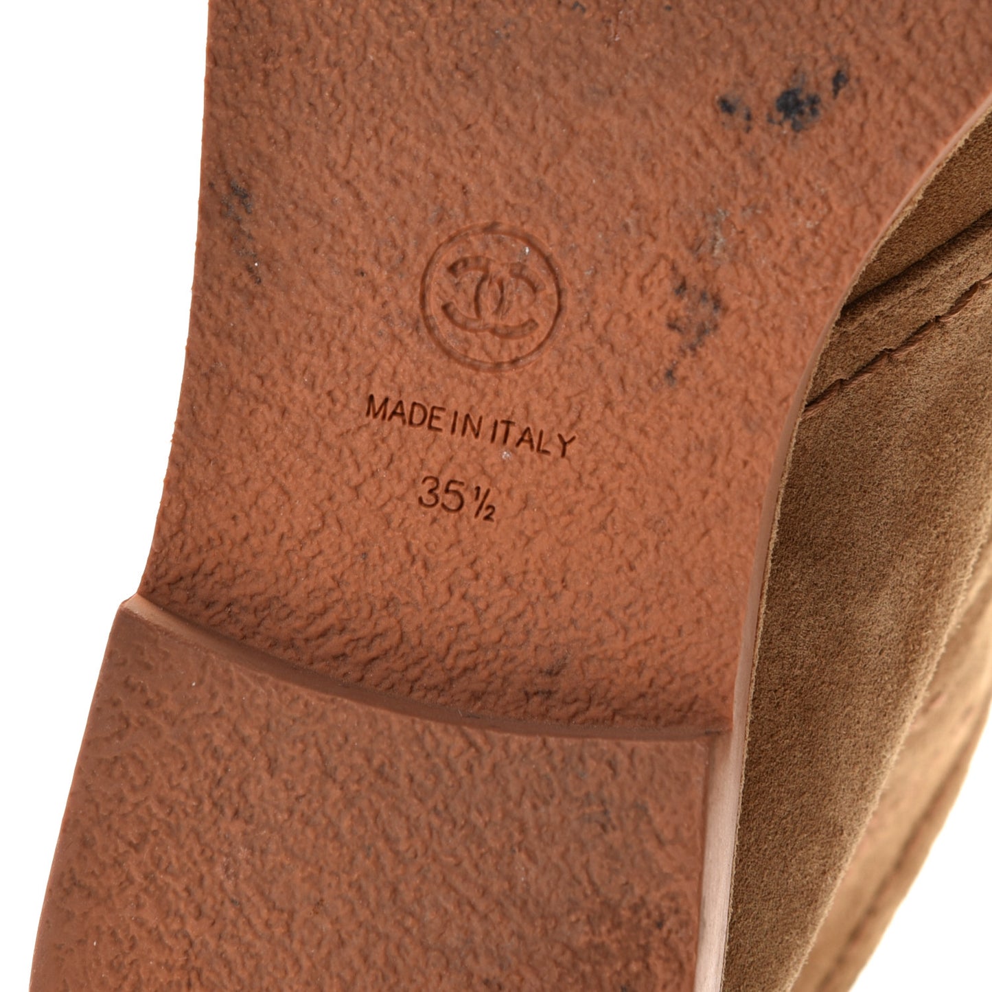 Suede Calfskin Womens Lace Up Short Boots 35.5 Dark Beige