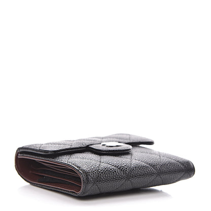 Chanel Caviar Quilted Compact Flap Wallet Black 4 of 8