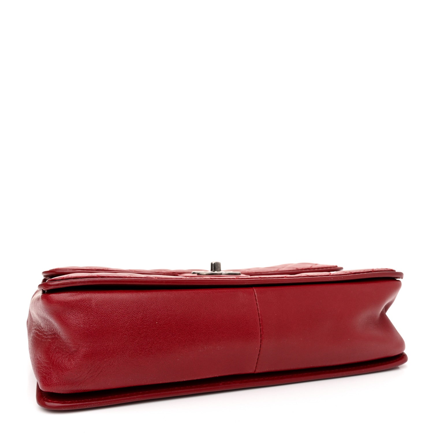 Chanel Lambskin Quilted Citizen Zip Large Flap Dark Red 4 of 12