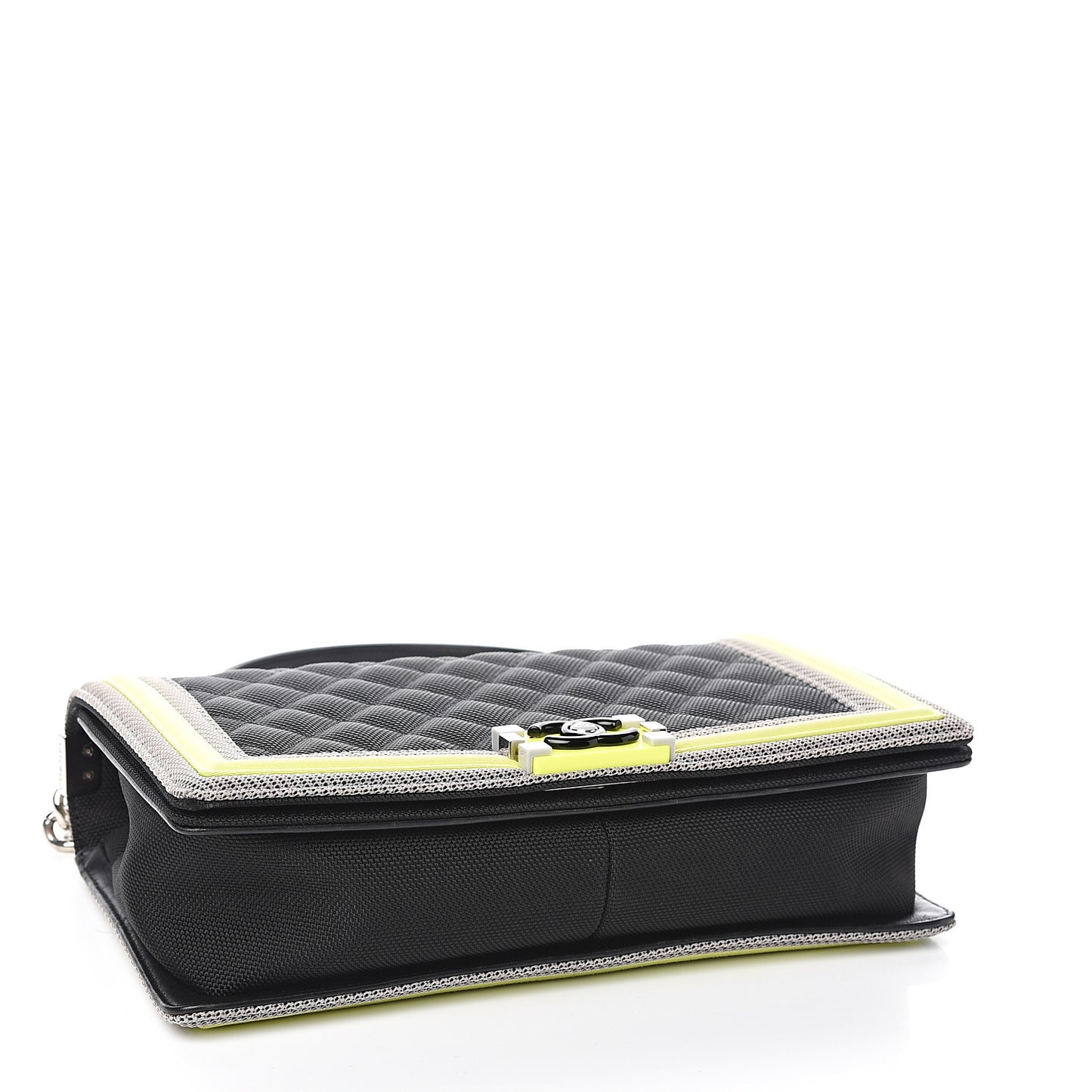 Canvas Quilted New Medium Fluo Boy Flap Black Grey Yellow