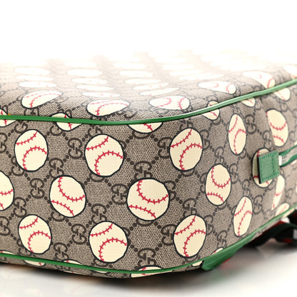 Gucci GG Supreme Monogram Baseballs Web Childrens Backpack Green 9 of 9