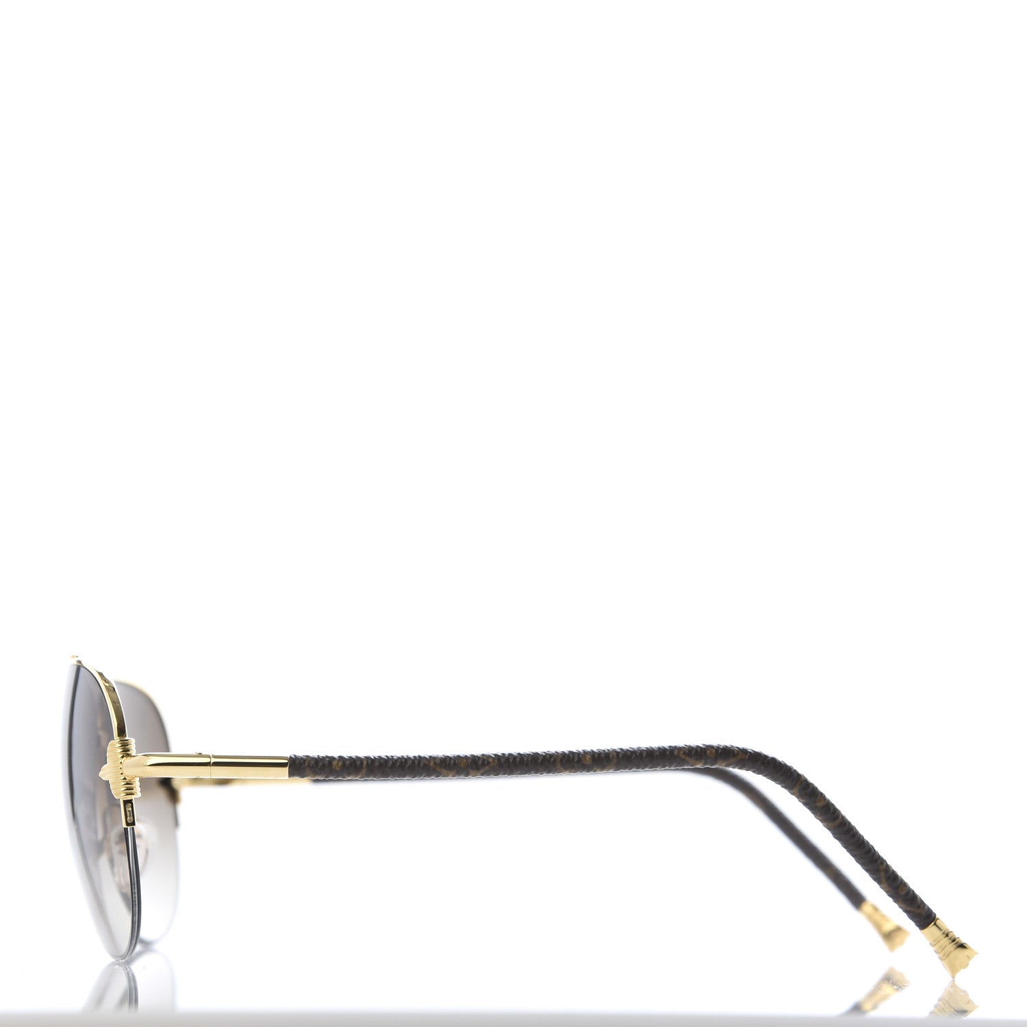 Louis Vuitton Monogram Petite Viola Pilote Aviator Sunglasses Z0571U Brown 3 of 8