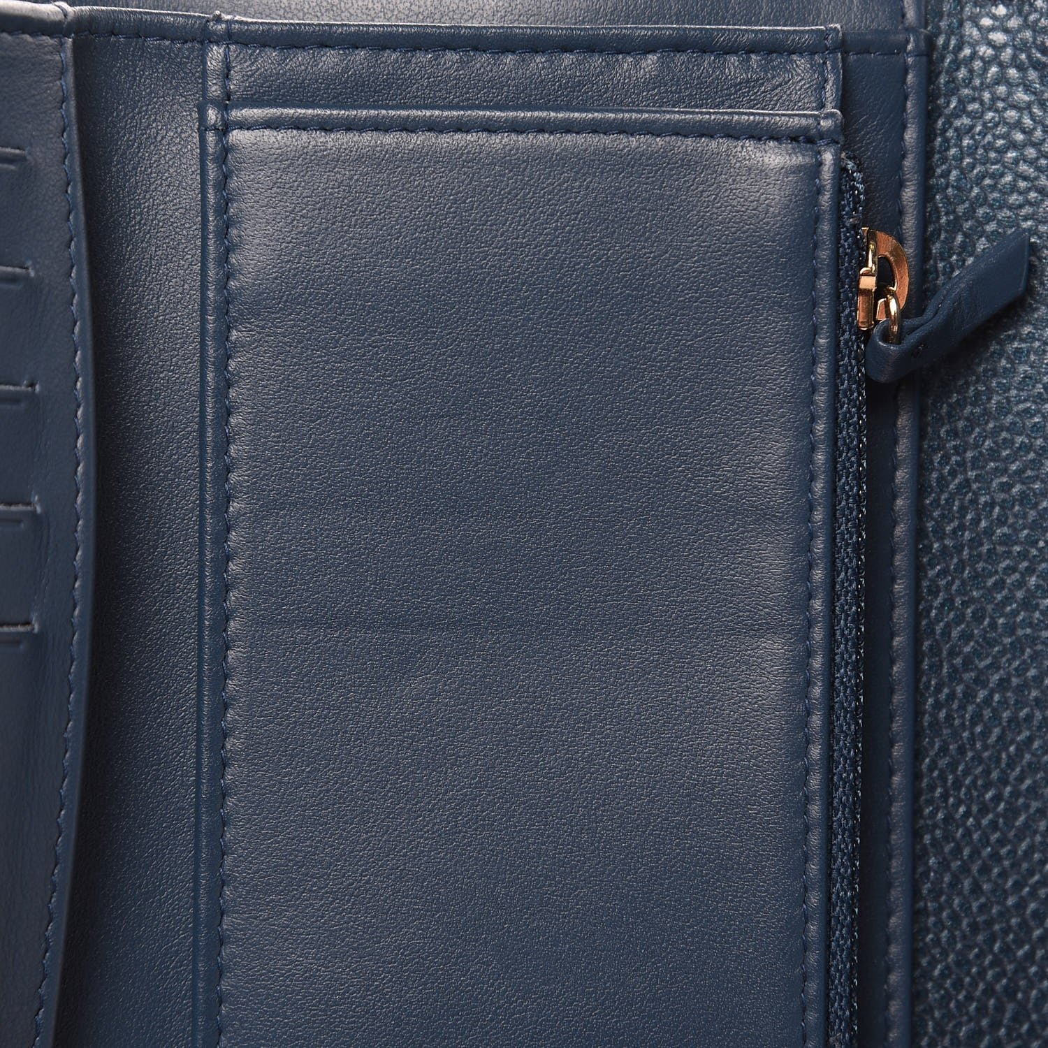Chanel Iridescent Caviar Quilted Medium Flap Wallet Dark Blue 8 of 11