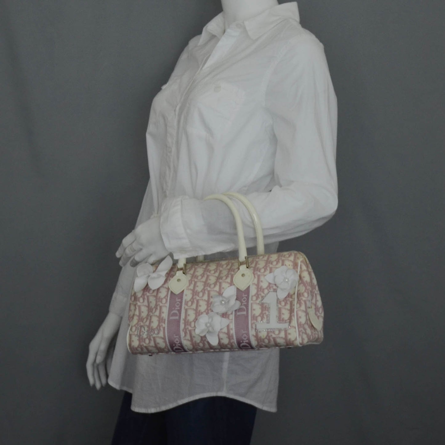 Monogram Girly Boston Pink