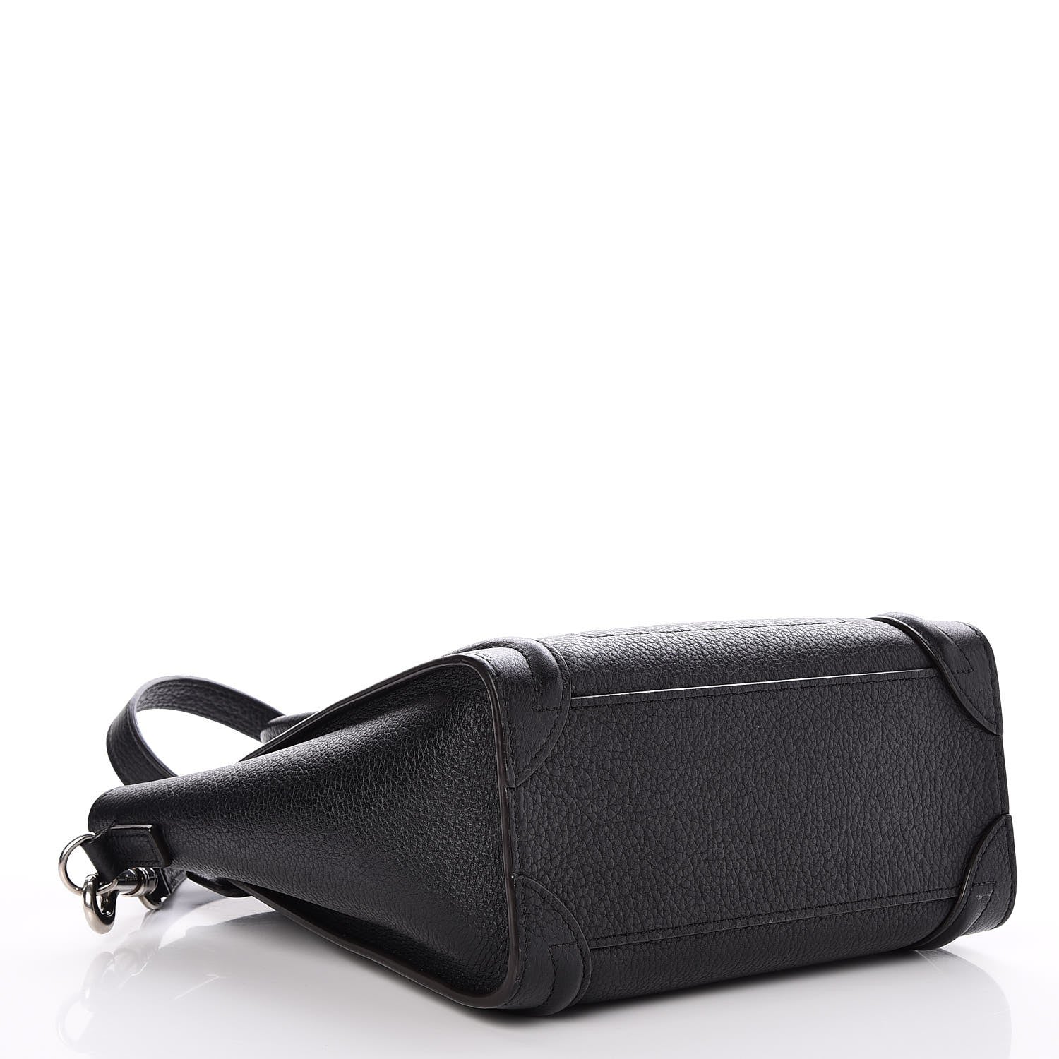 Celine Drummed Calfskin Nano Luggage Black 4 of 7