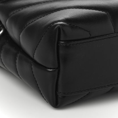 Saint Laurent Calfskin Y Quilted Monogram Toy Loulou Crossbody Bag Black 9 of 10