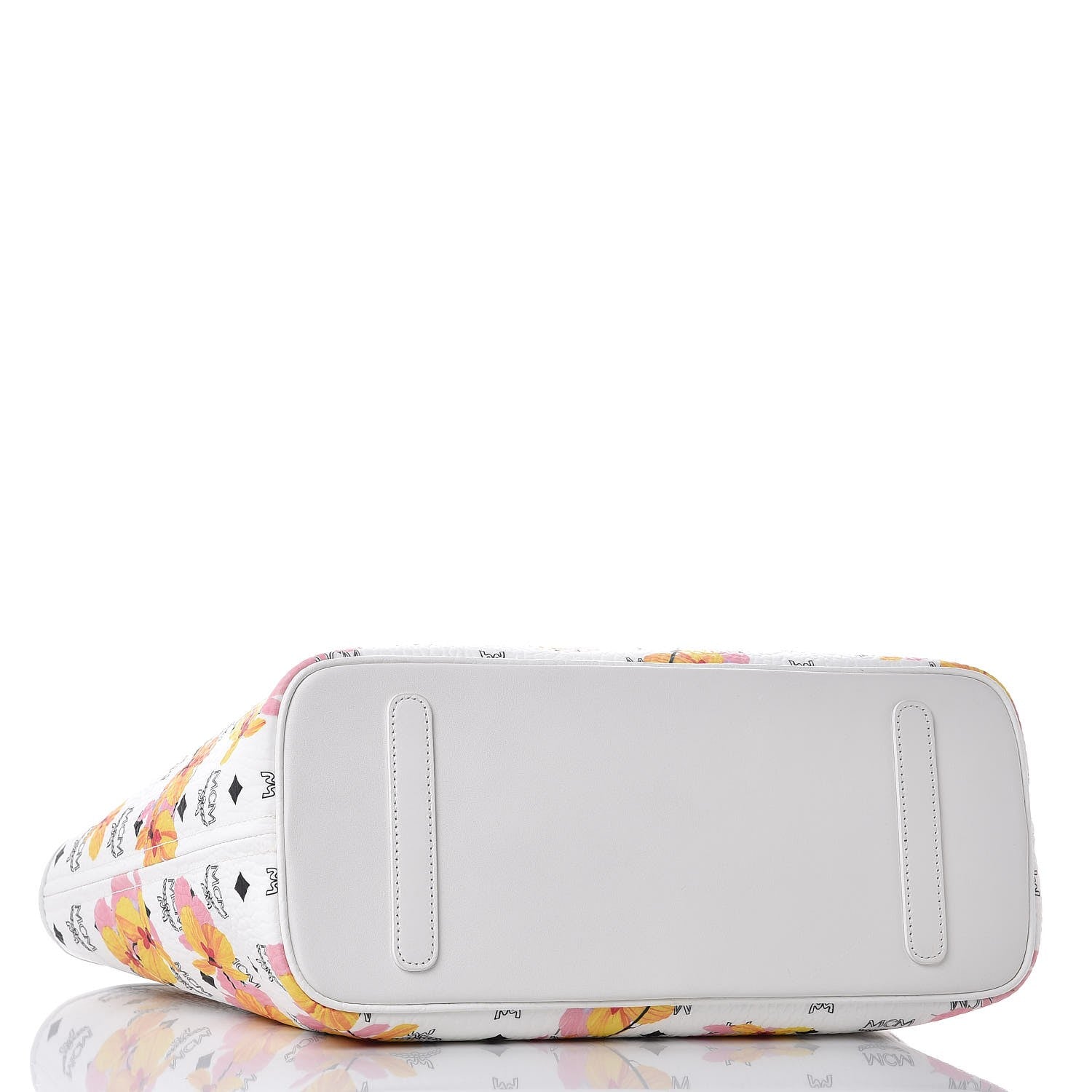 MCM Visetos Medium Anya Essential Floral Print Shopper Tote White 4 of 8