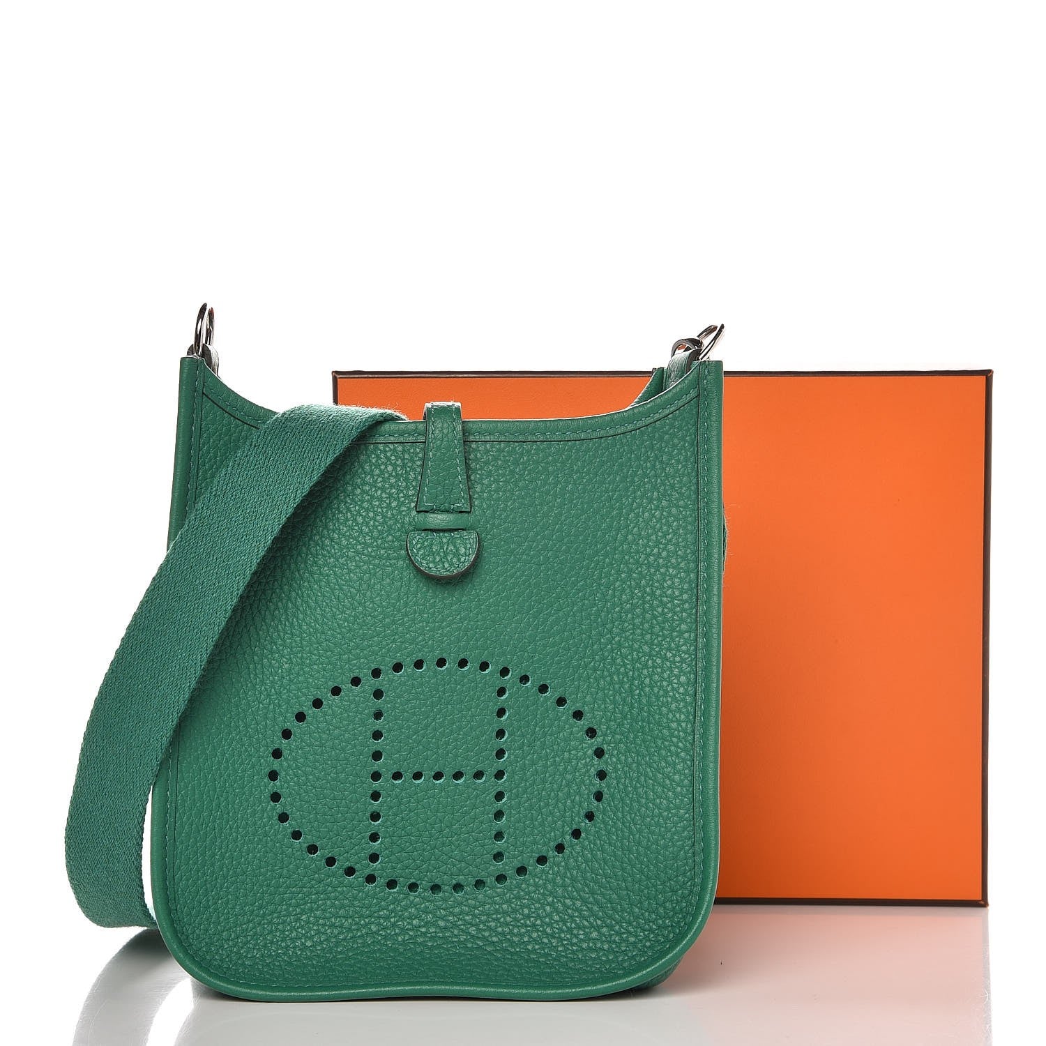 Hermes Taurillon Clemence Evelyne TPM Vert Vertigo 9 of 9