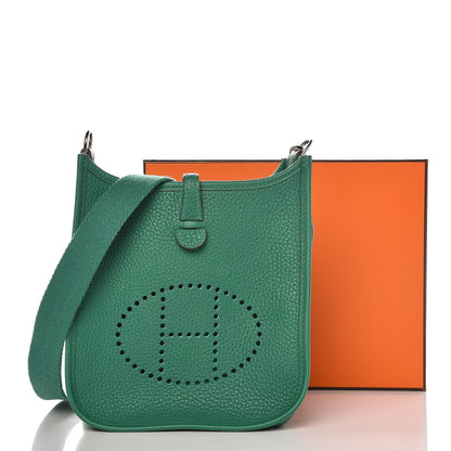 Hermes Taurillon Clemence Evelyne TPM Vert Vertigo 9 of 9