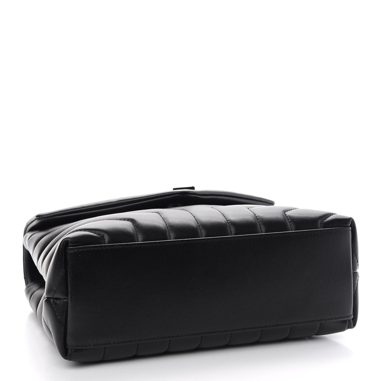 Calfskin Y Quilted Monogram Small Loulou Chain Satchel Black