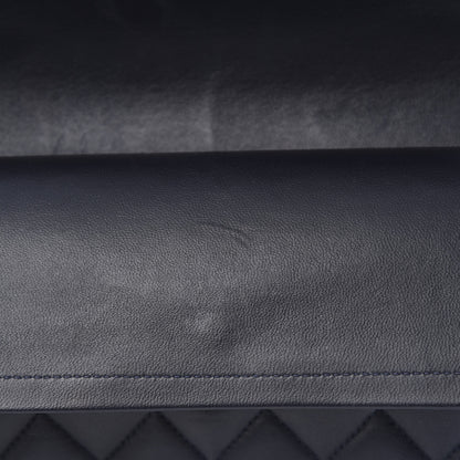 Chanel Lambskin Quilted Medium Double Flap Navy 13 of 15