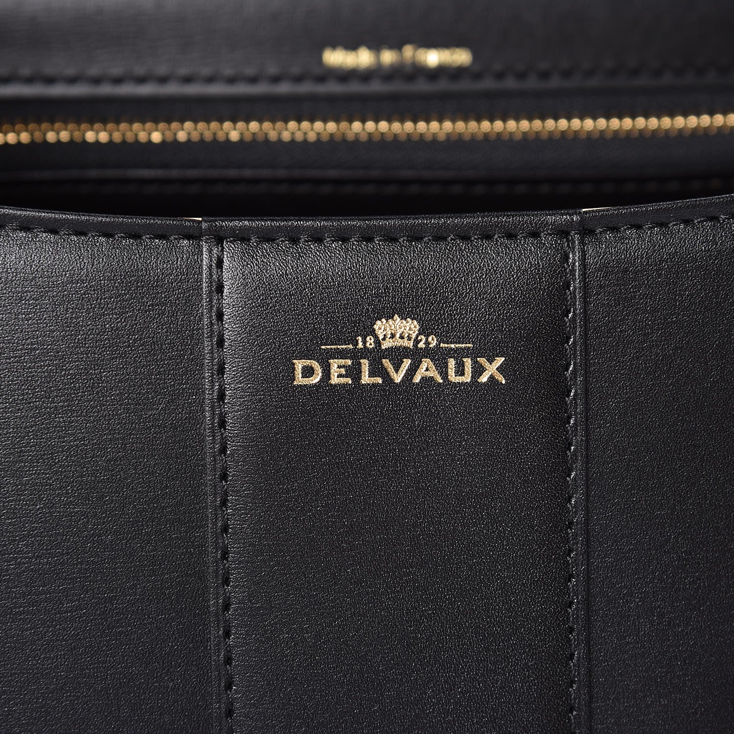 Delvaux Box Calfskin MM Brillant Satchel Black 7 of 10