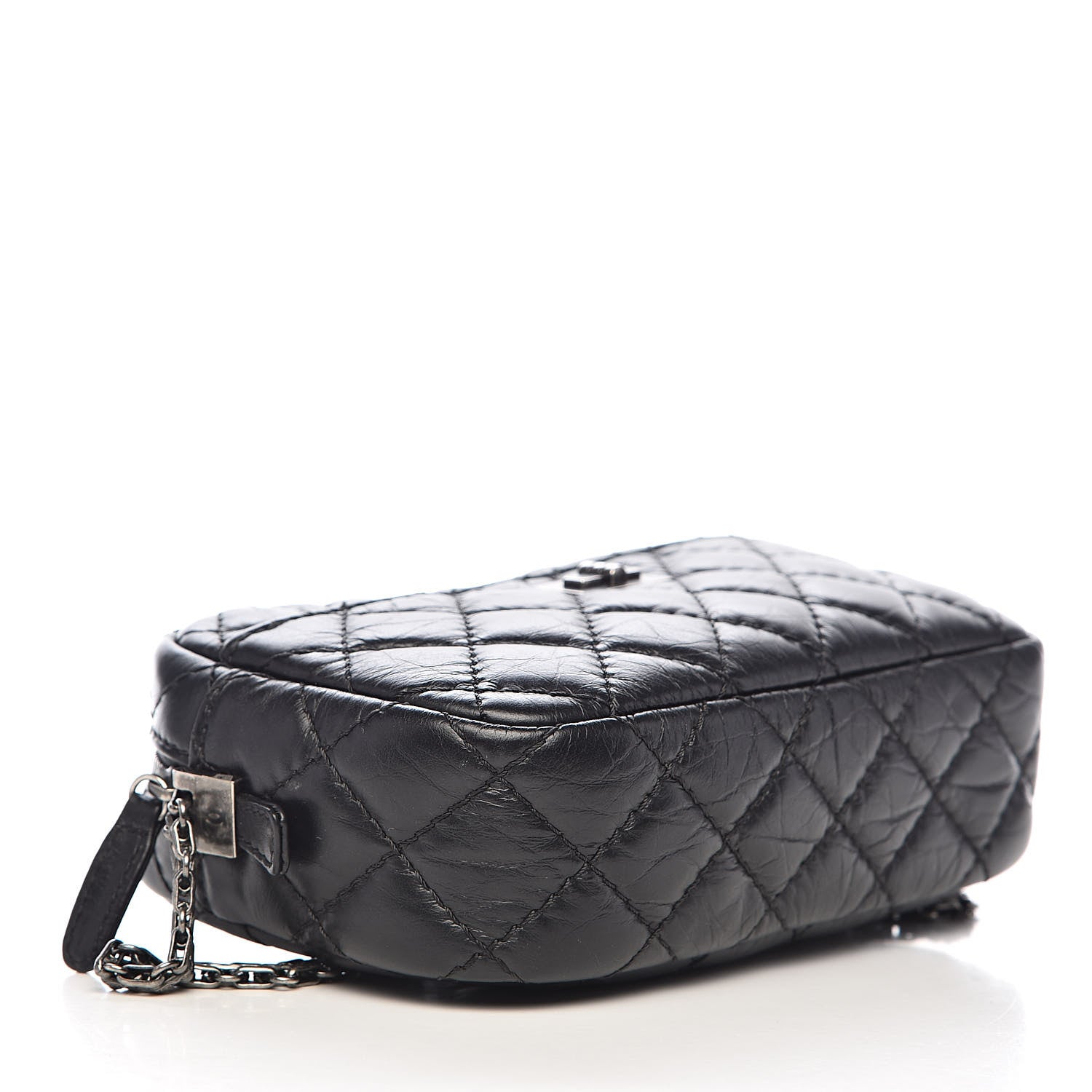 Chanel Aged Calfskin Quilted Mini Reissue Camera Case Black 4 of 12