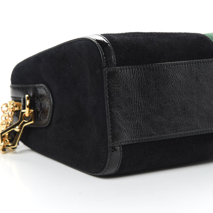Gucci Suede Patent GG Web Medium Ophidia Boston Black 9 of 12