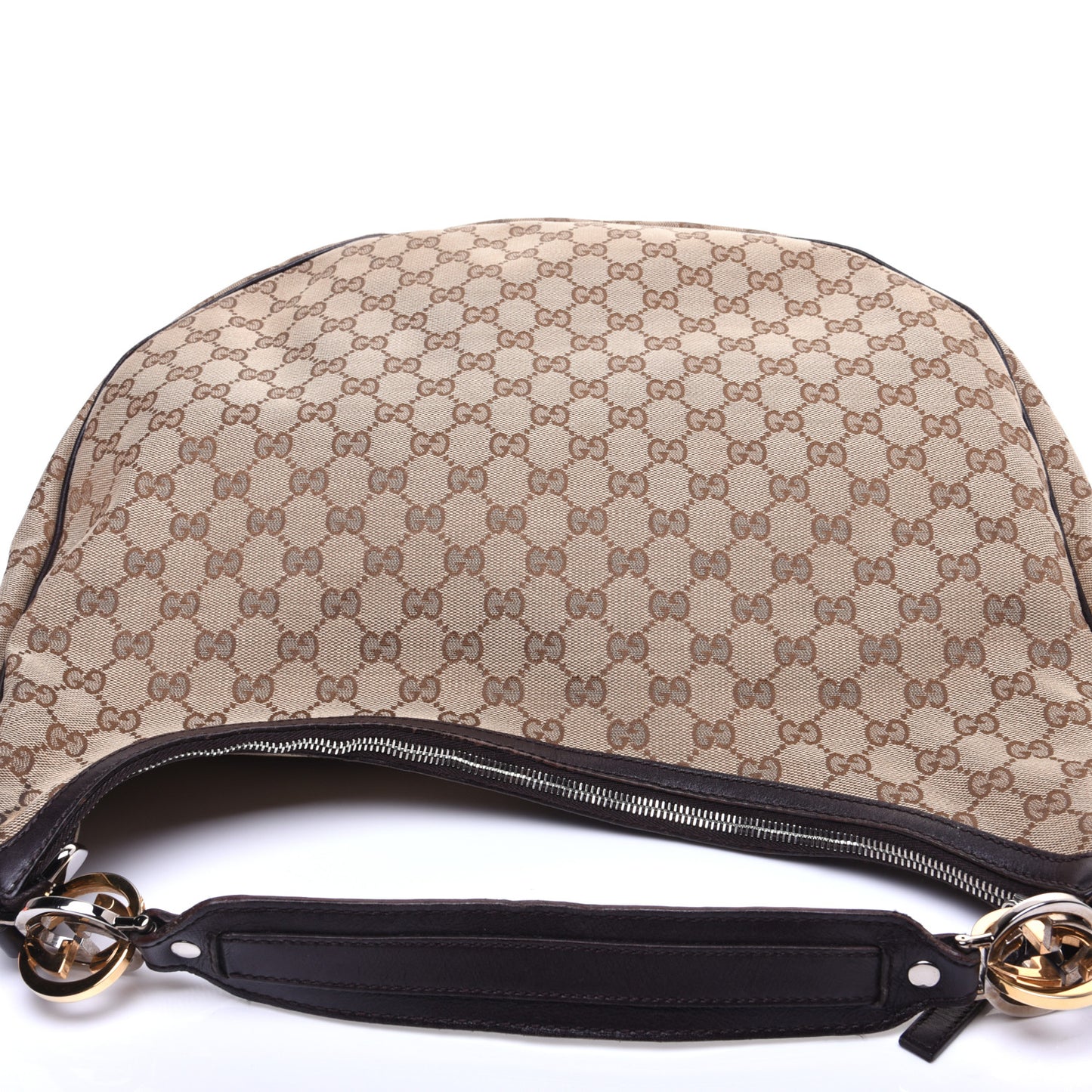 Monogram Large GG Twins Hobo Dark Brown