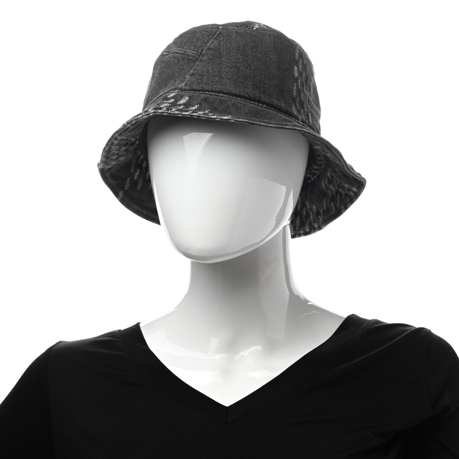 Louis Vuitton x NIGO Monogram Giant Denim Giant Damier Wave Sun Hat Gray 2 of 9