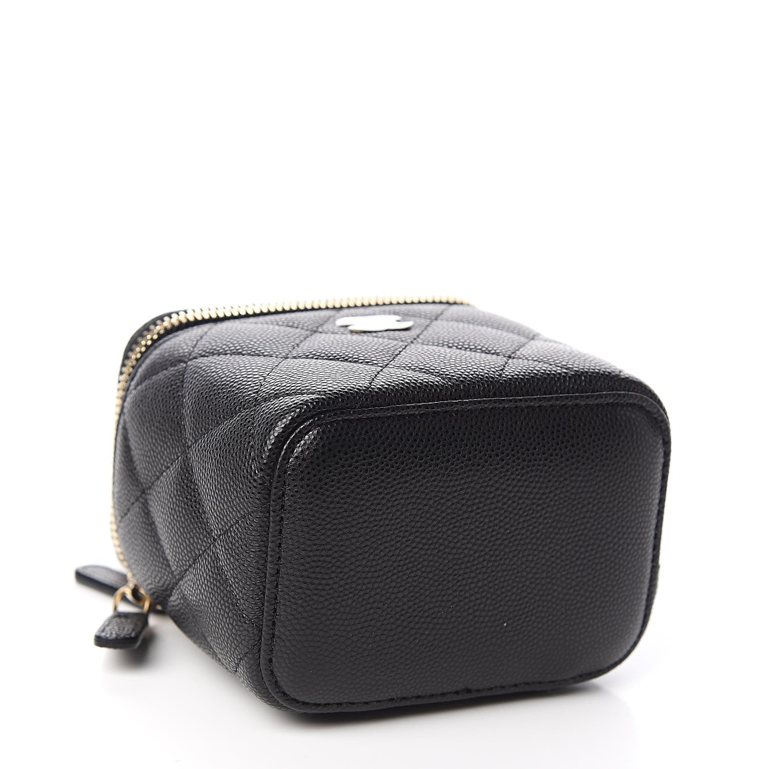 Chanel Caviar Quilted Mini Vanity Case With Chain Black 5 of 10