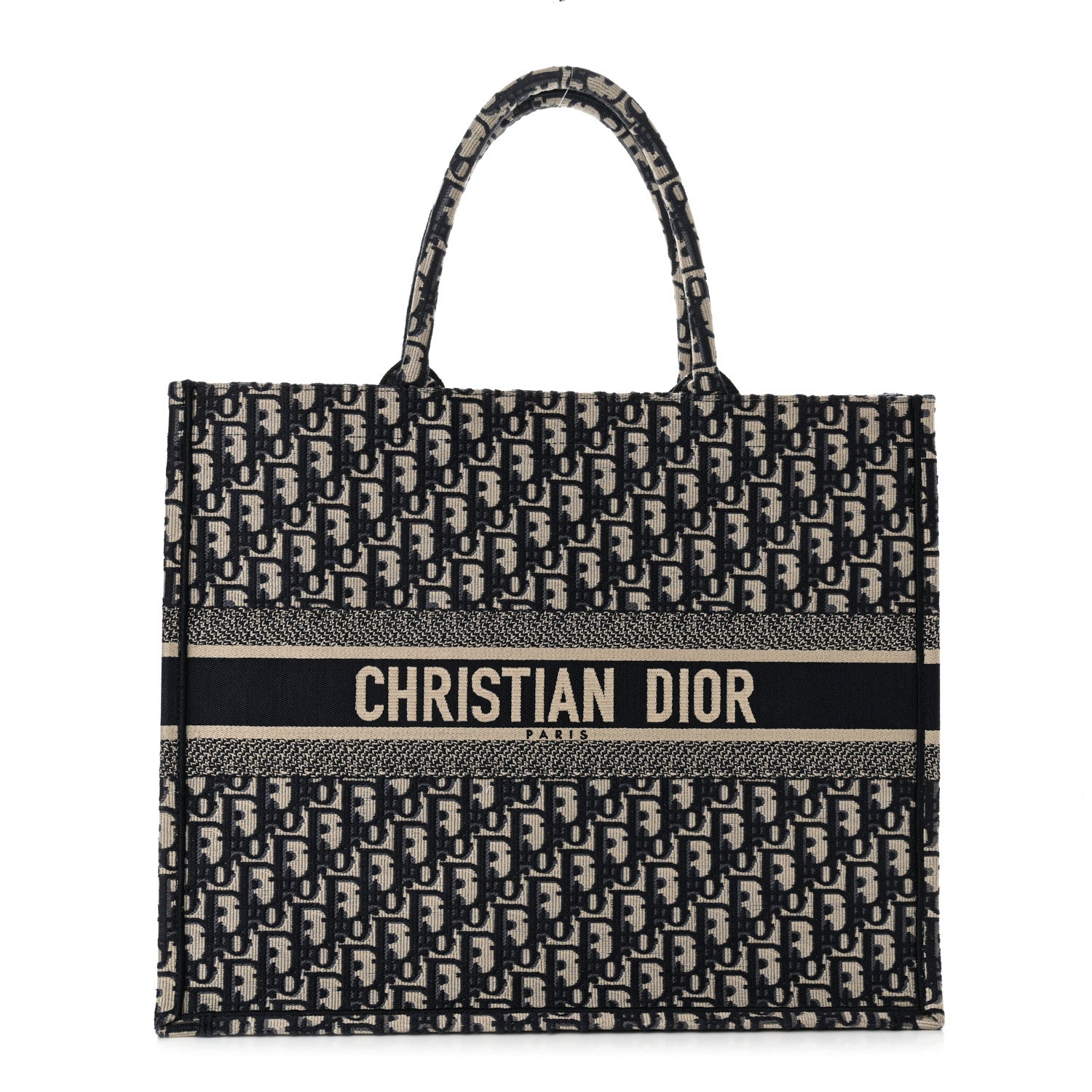 Christian Dior Oblique Large Book Tote Blue Multicolor 1 of 10