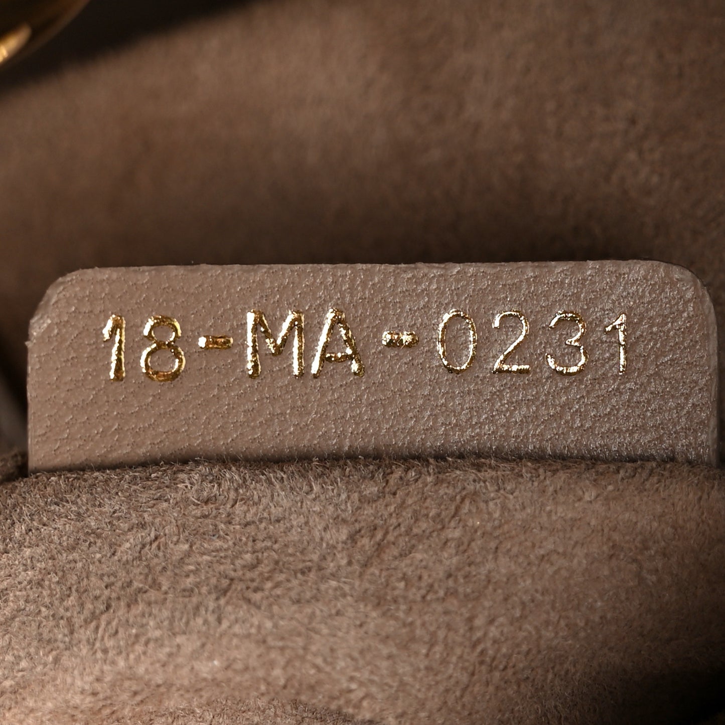 Lambskin Cannage Medium Lady Dior Warm Taupe