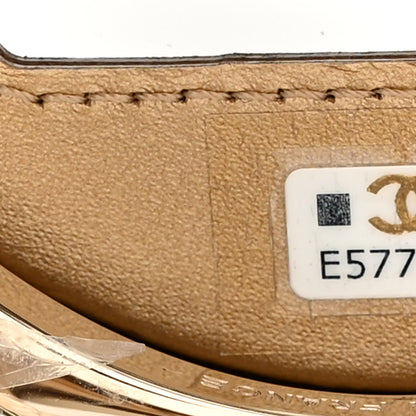 Chanel Lambskin Enamel Quilted Round Poker Chip Clutch With Chain Black White 7 of 10