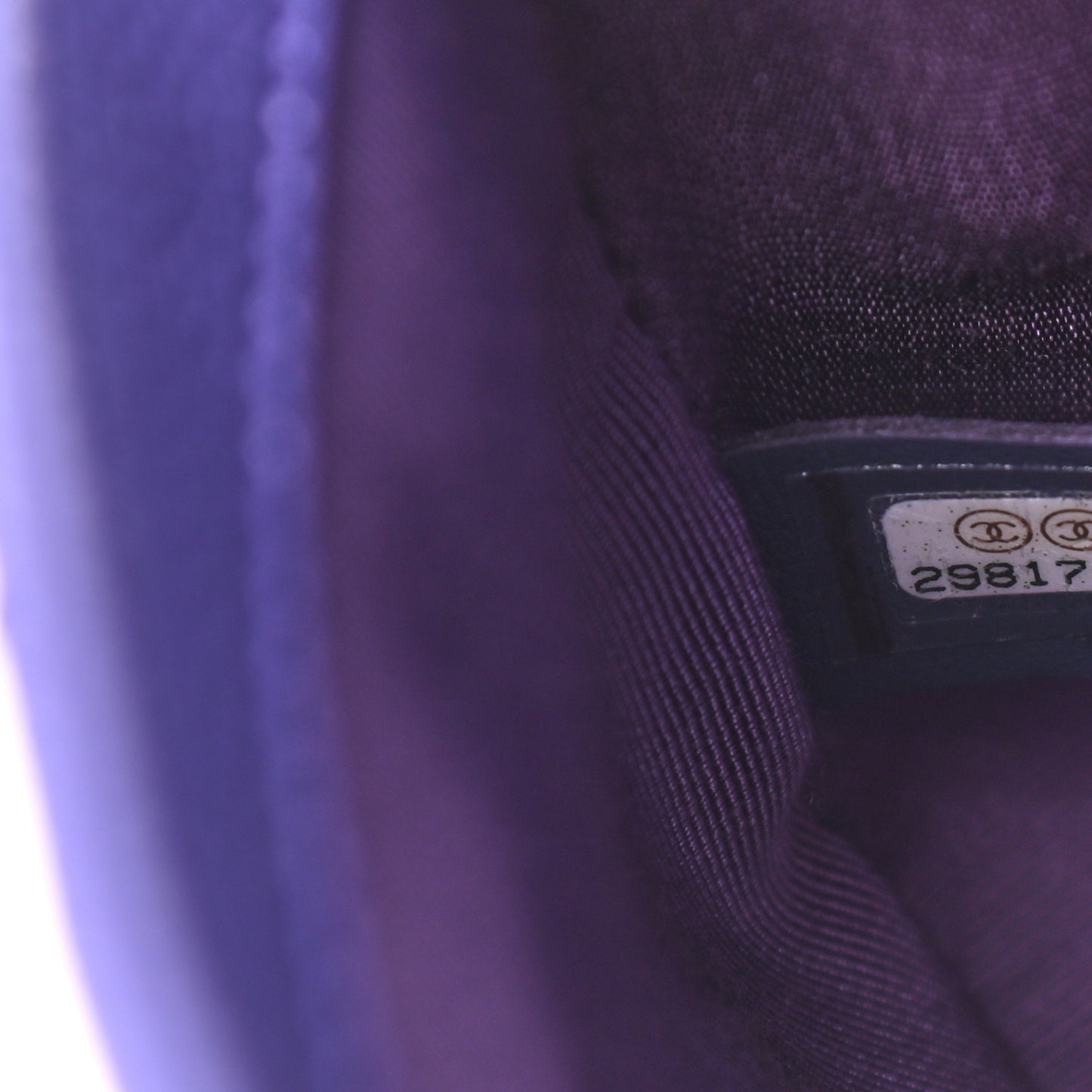 Caviar Quilted Incognito Mini Square Flap Purple