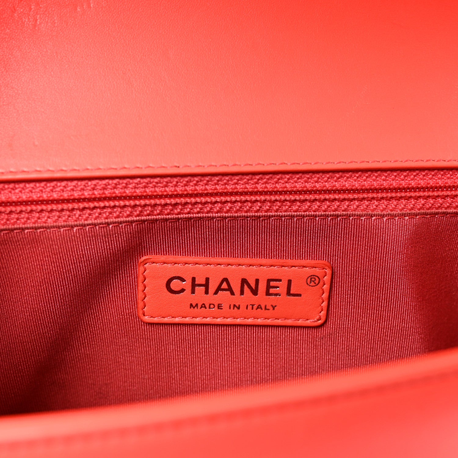 Chanel Lambskin Chevron Quilted Medium Boy Flap Orange 6 of 10