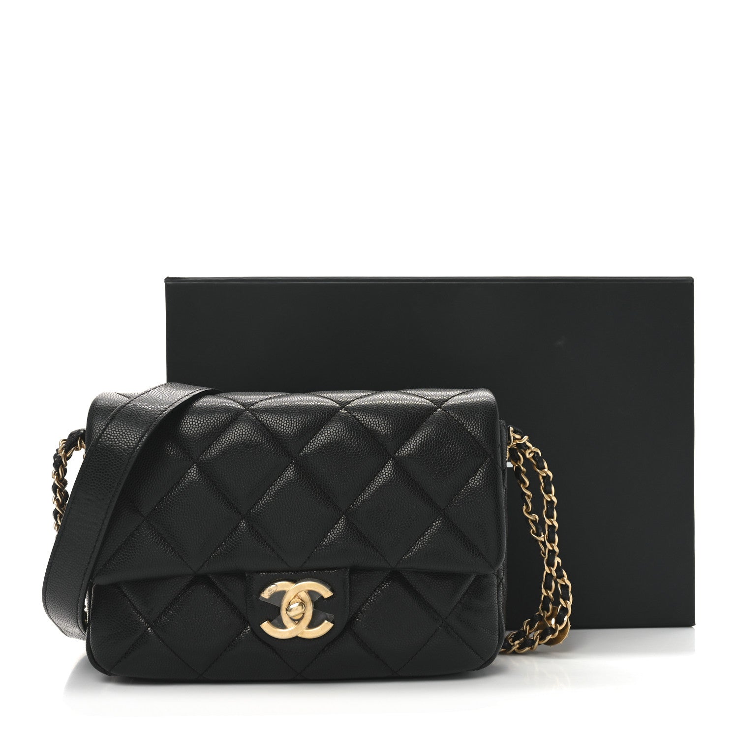 Chanel Caviar Quilted Small Twist Your Buttons Flap Black 11 of 11