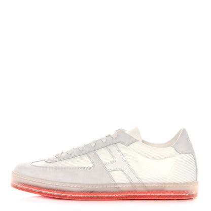 Hermes Technical Mesh Suede Boomerang Sneakers 42.5 White 1 of 10