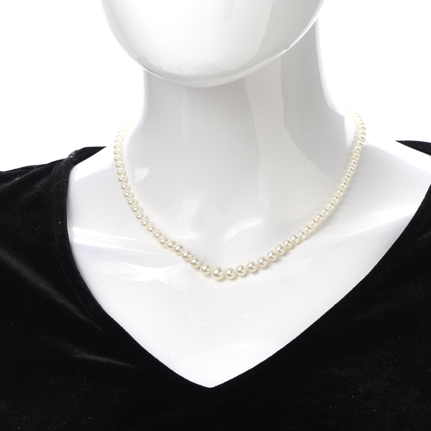 Mikimoto 18K Yellow Gold Akoya Pearl 3.5-7.5mm Graduated Strand Necklace and Earring Set 2 of 6