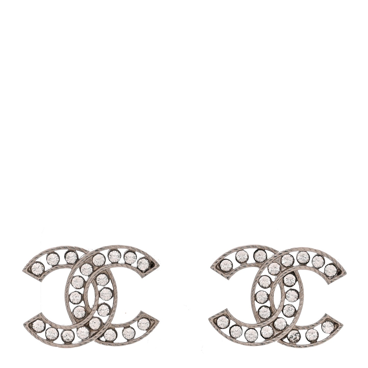 Crystal CC Earrings Silver
