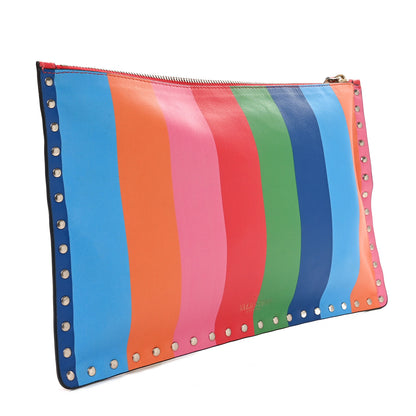 Valentino Garavani Vitello 1973 Small Rockstud Zip Pouch Multicolor 3 of 9