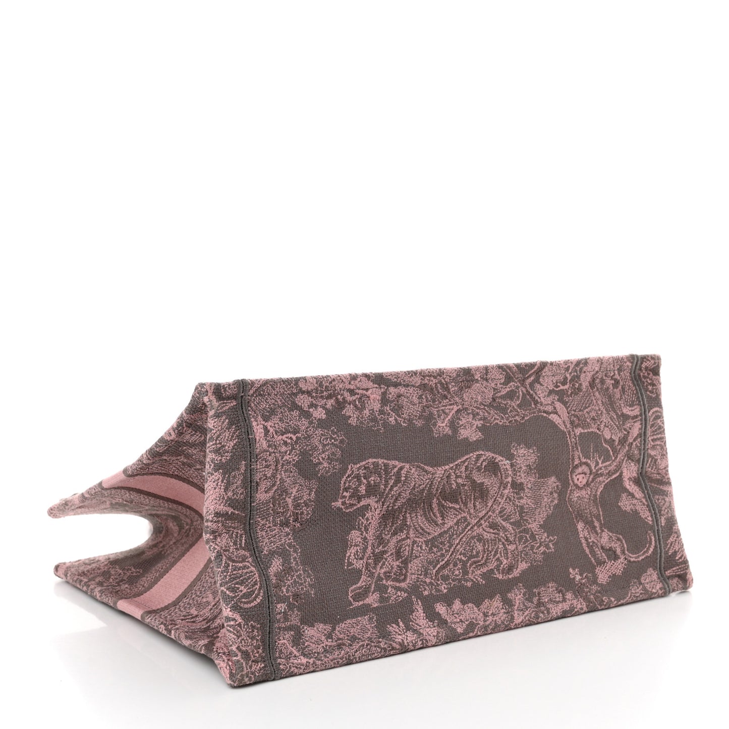 Canvas Embroidered Beverly Hills Medium Dioriviera Toile De Jouy Book Tote Pink Grey