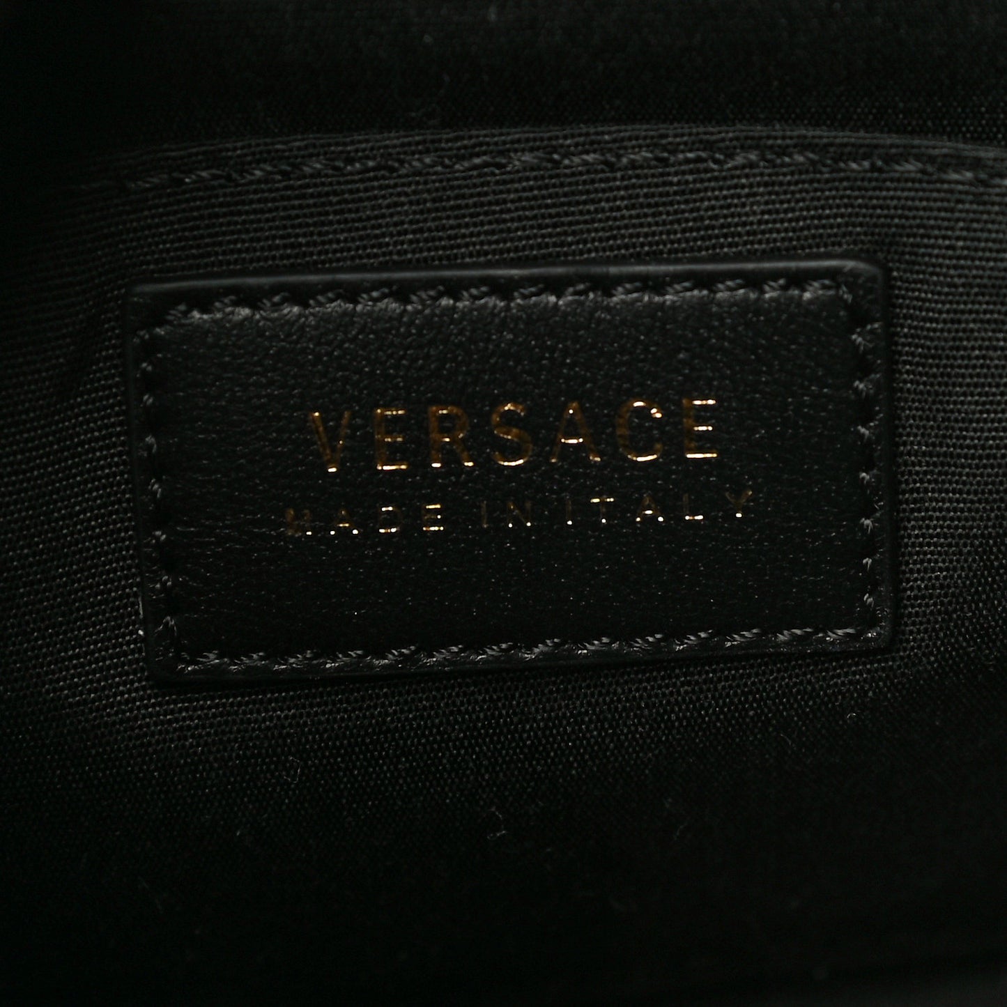 Nappa Quilted Medusa Bucket Bag Black