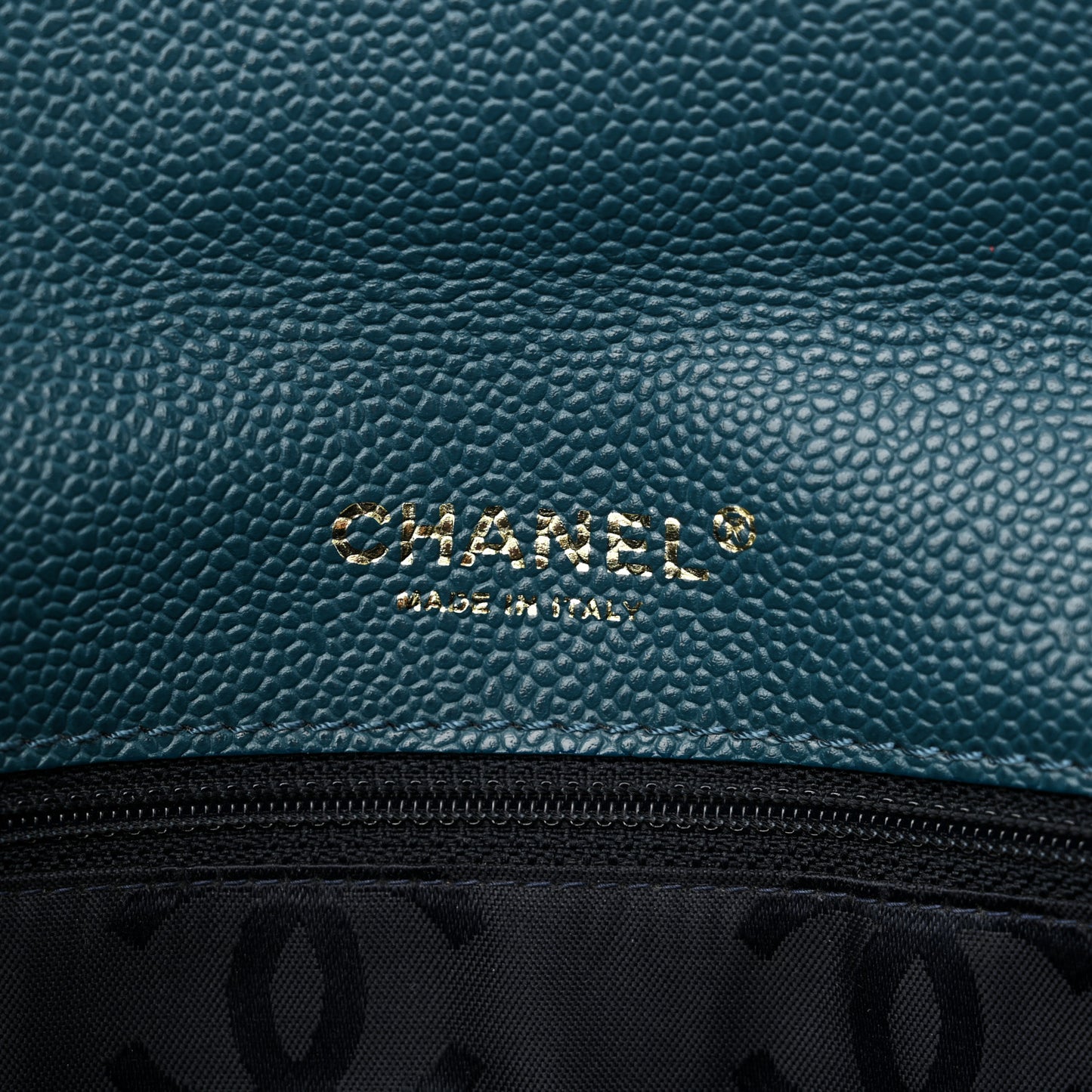 Caviar Medium Flap Blue