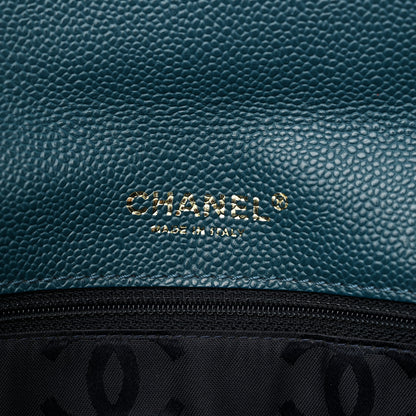 Chanel Caviar Medium Flap Blue 6 of 10